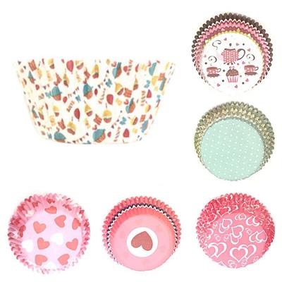 100 Stück Cupcake-Papierförmchen, lebensmittelecht, rund, Muffinförmchen, niedliche Cupcake-Förmchen, Hochzeits-Partyzubehör