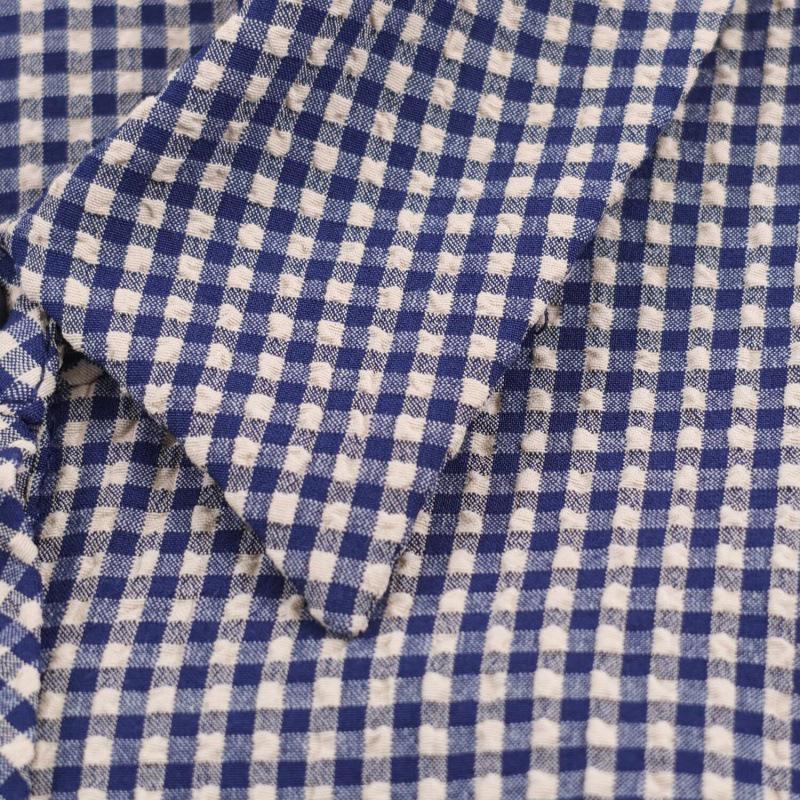 Camisa a Cuadros con Mangas Abullonadas Estilo Universitario para Mujer Otoño 2025