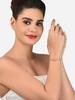 Set of 2 Rose Gold Cubic Zirconia Contemporary Brass Kada Bracelet for Women