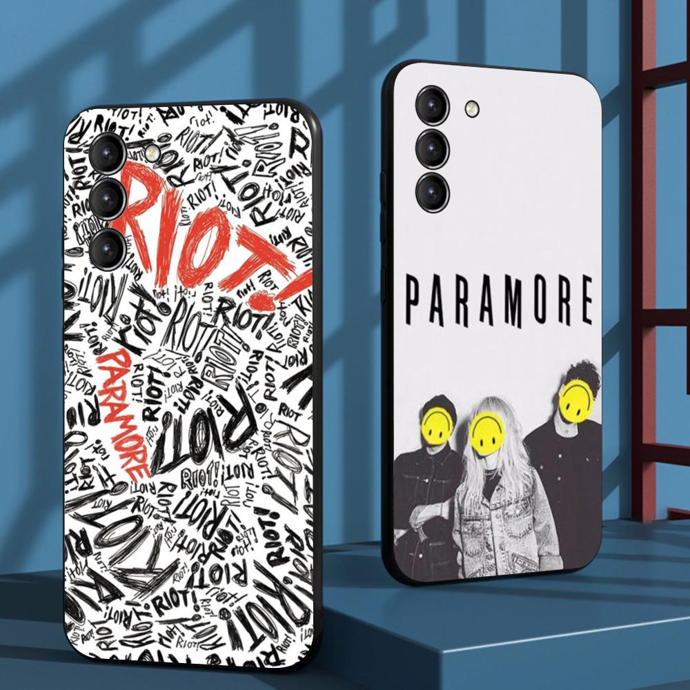Cool Paramore band pattern design Phone Case For Samsung Galaxy S26 S25 S24 S23 S22 S21 Plus Ultra Note20 Soft Black