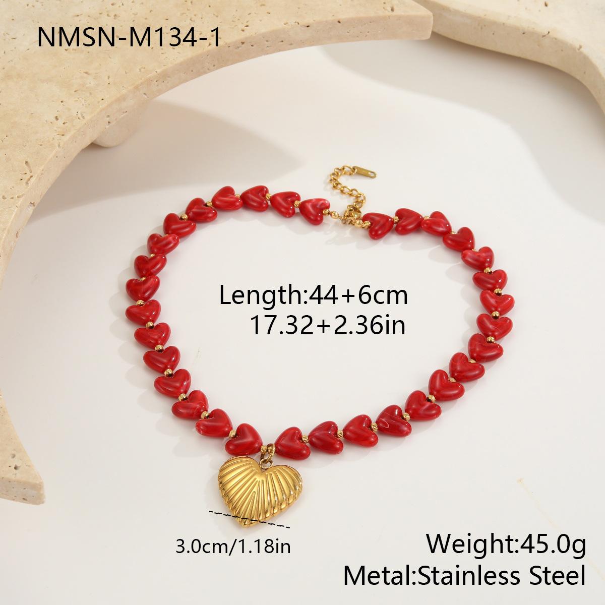 GEMCHIC Women s Sweet Heart Drop Earrings Set Stainless Steel Red Enamel Jewelry Set for Fashion Trendy
