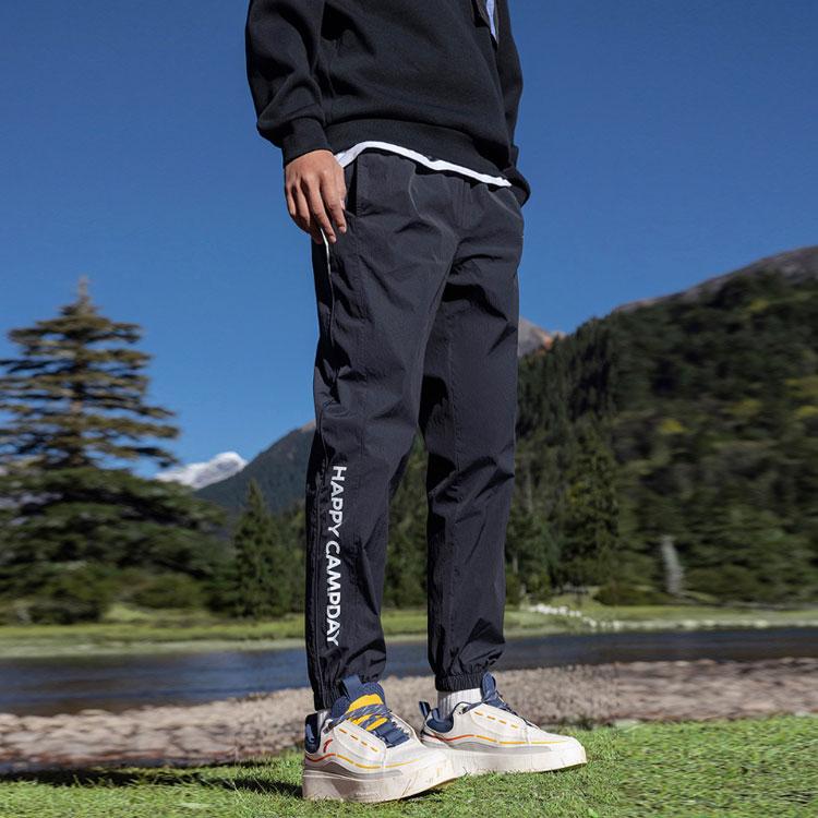 Anta Woven Loose Cuff Sports Pants Men Bottoms Black 952218515-3