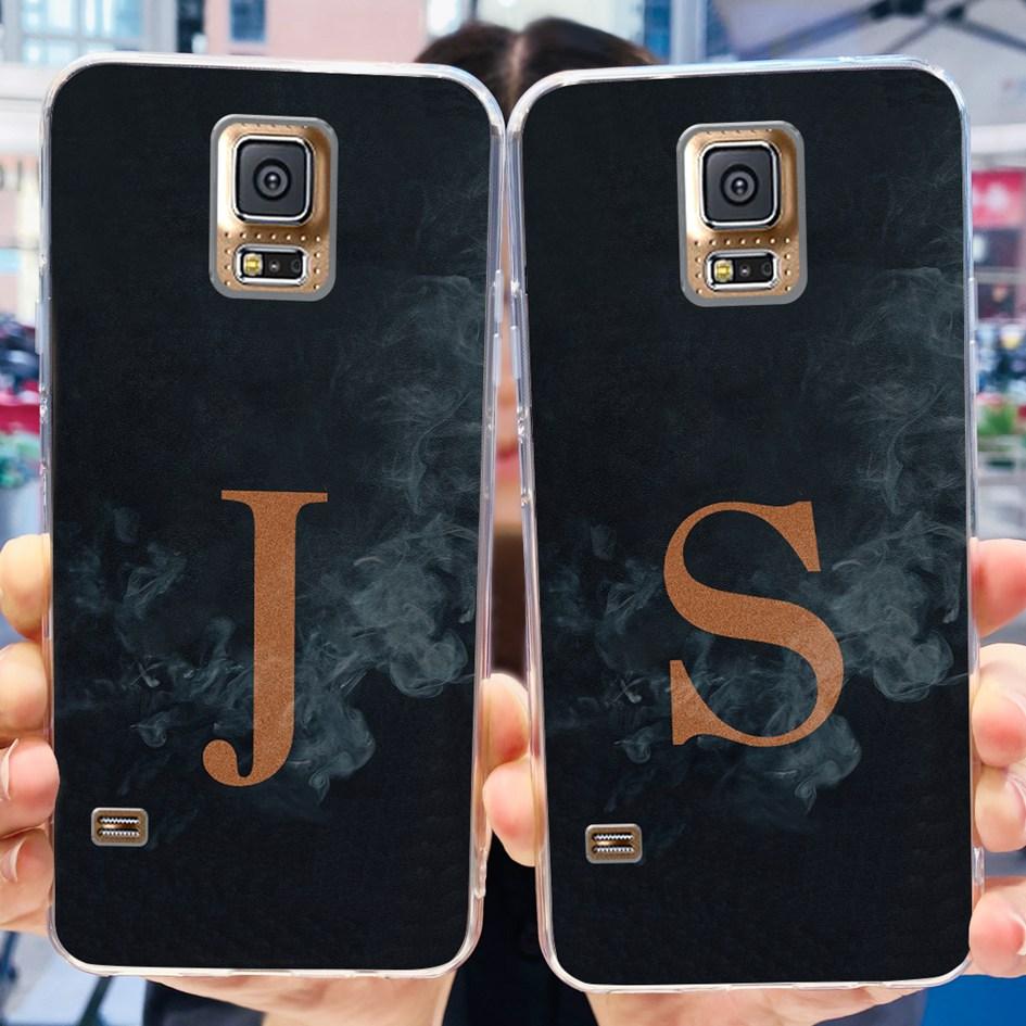 For Samsung Galaxy S5 Case SM-G900F S 5 Cover Fashion A Z Letters Clear Silicone Soft Funda For Samsung S5 Neo i9600 Bumper 5.1"
