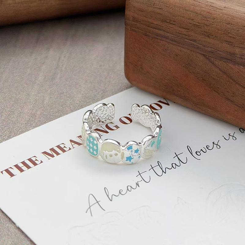 Flower Shadow Shaking Wind Sweet And Gentle Camellia Flower Color Light Luxury Ring Femininity Fashion National Style Niche Ring Tide