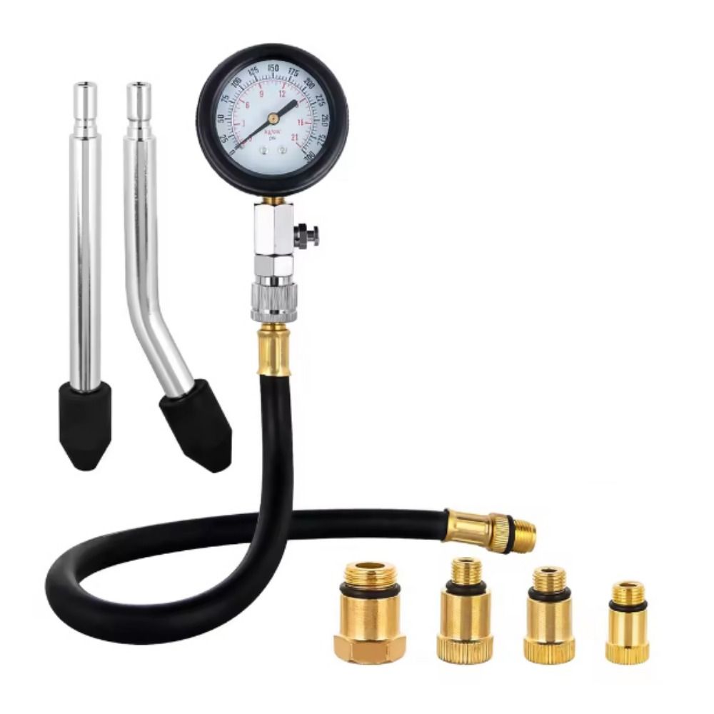 0-300 PSI Automotive Cylinder Tester Kit Fuel Cylinder Pressure Gauge  Car Maintenance