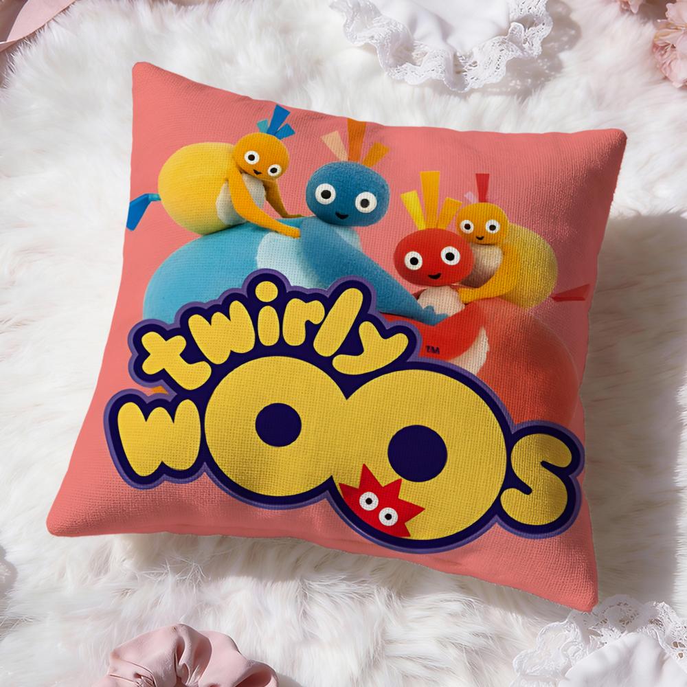 

Twirlywoos cartoon Cushion Cover Premium Comfort Reversible Pillow Cove -Two in One Design for Any Room & Car Interior 30cmx30cm