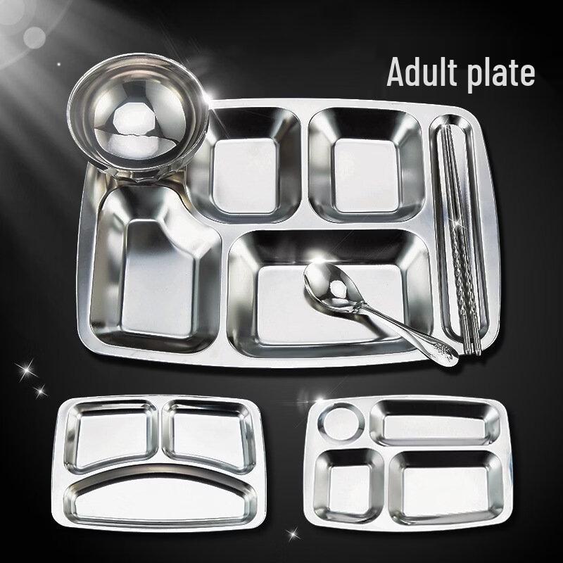 Stainless Steel Deep Compartment Meal Tray