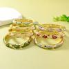 Traditional Vintage Cloisonne Bangle Enamel Women's Hand Bracelet Chinese Flower Bangle  Ladies