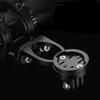 Stopwatch Extension Bracket Aluminum Alloy Cycling Computer Mount Lamp Clamp Base Black