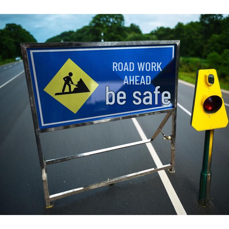 Galvanized Square Tube Warning Sign Display Stand