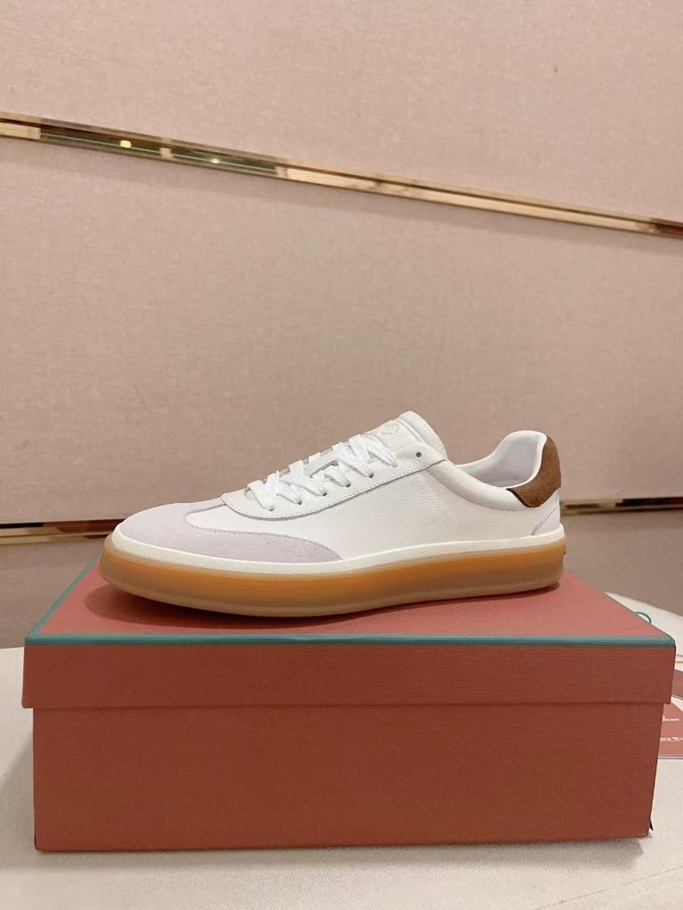 High-End Herren Leder Low-Top Retro Trendschuhe Modische und Schlichte Flachboden Weiße Lederschuhe Vielseitige Lässige Board-Schuhe