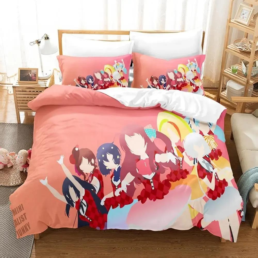 Anime Zombie Land Saga Bedding Set,Duvet Cover Comforter Bed Set Quilt Cover Pillowcase,King Queen Twin Size Boys Girls Adultse