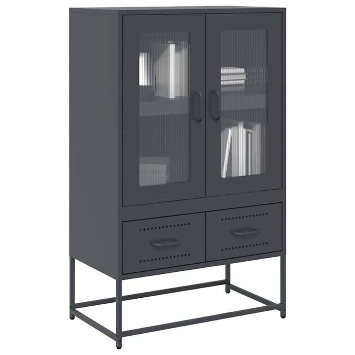 VidaXL Highboard Anthracite 68x39x111,5 Cm Steel, Cabinet, Storage Cabinet, Highboard, Sideboard, Cabinet 853364