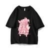 Graffiti Illustration Bear Printing Y2K Girls 100 Cotton TShirt Summer Casual Trendy Vintage Oversized Short Sleeve Unisex Tee
