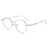 High-end Silver Fashionable Round Prescription Glasses Men Women Full-Frame Pure Titanium Eyeglass Frames Danyang