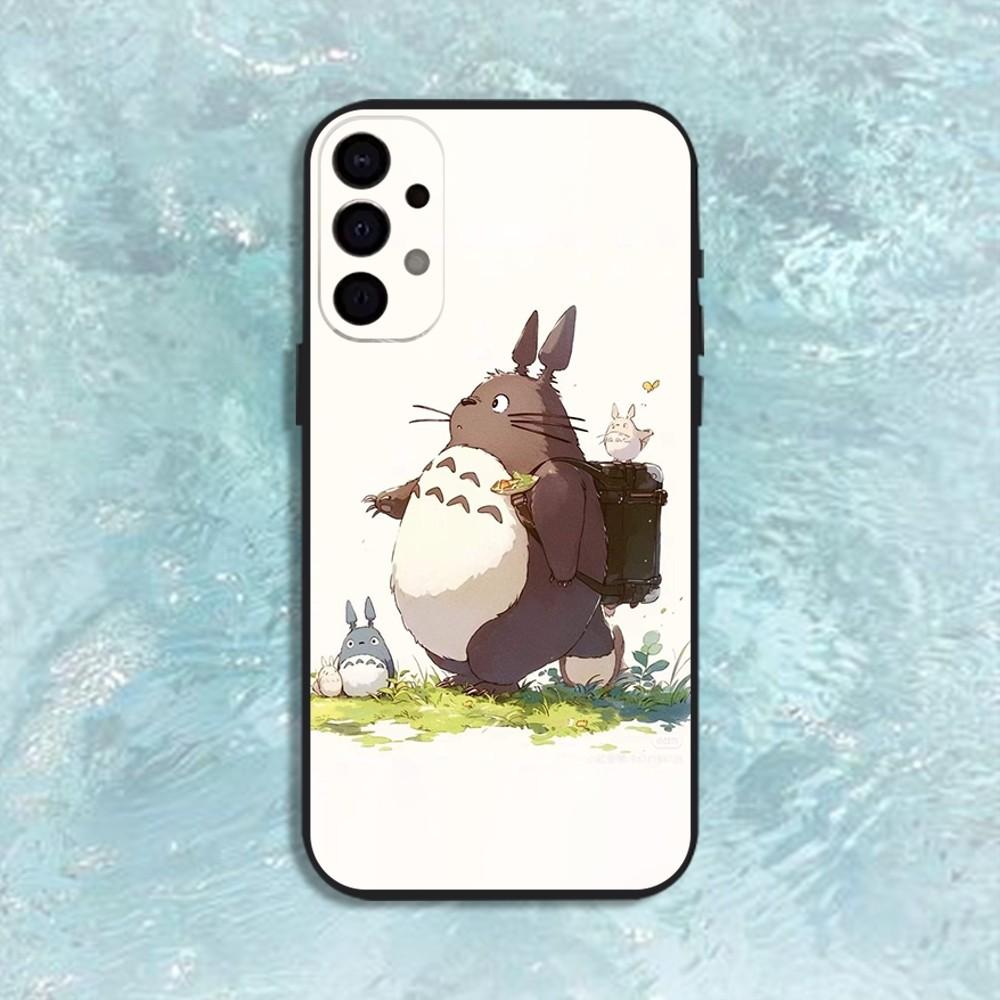 Anime T-Totoro-ES Cute Phone Case For Samsung S25,S24,S21,S22,S23,S30,Ultra,S20,Plus,Fe,Lite,Note,10,9,5G Black Cover