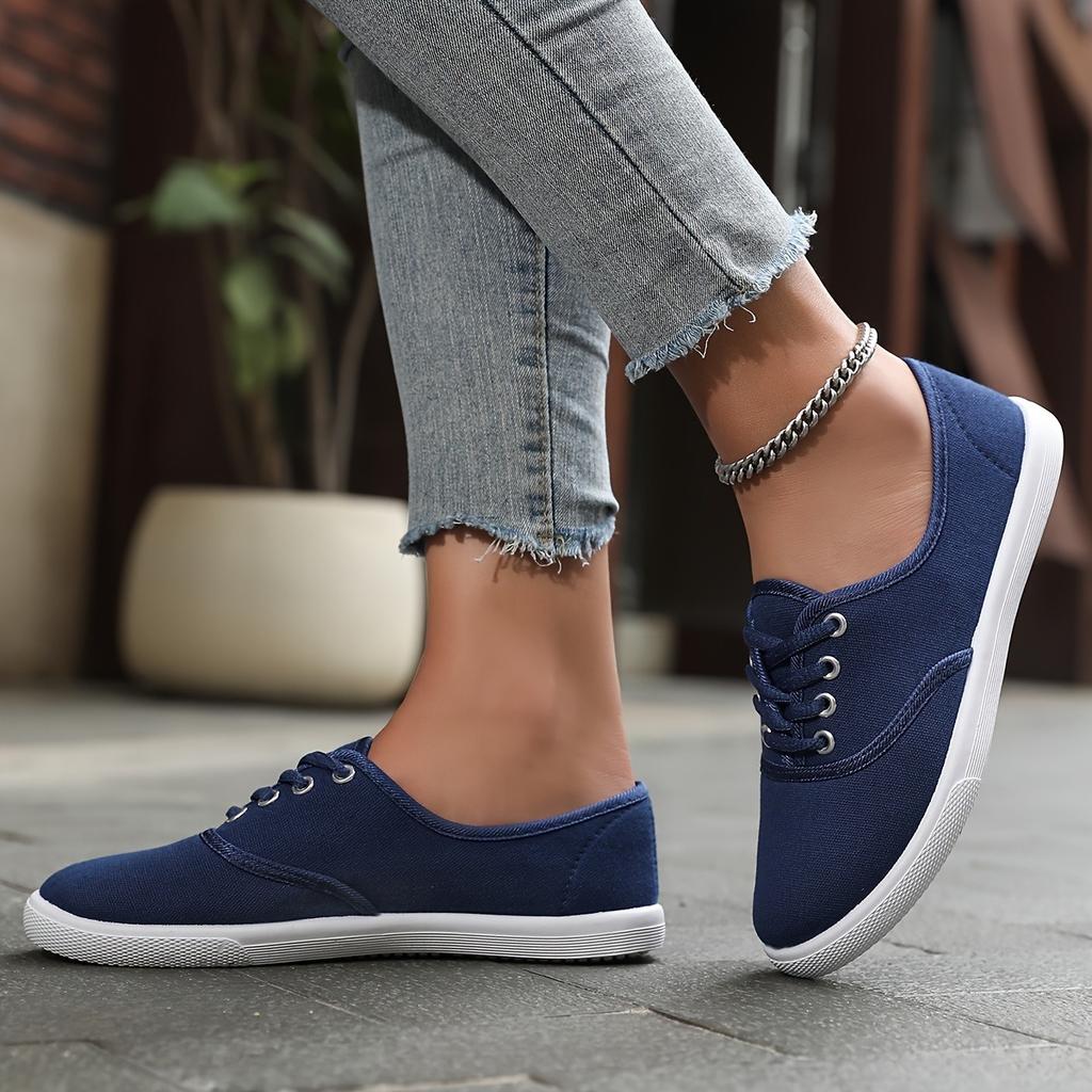Solid Color Elegant Sports Shoes, Casual Outdoor Shoes, Comfortable Low Cut Walking Shoes, Soft Sole Lightweight and Versatile for All Seasons