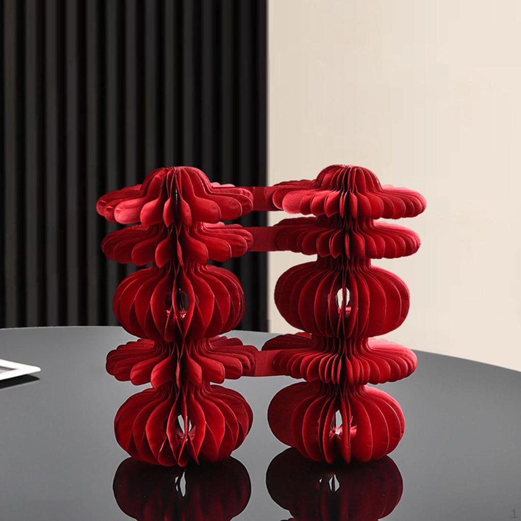 Chinesisches Zeichen Heimdeko Jahr Tischmittelstück Hochzeitsdekorationen Rot 3D Wabenball