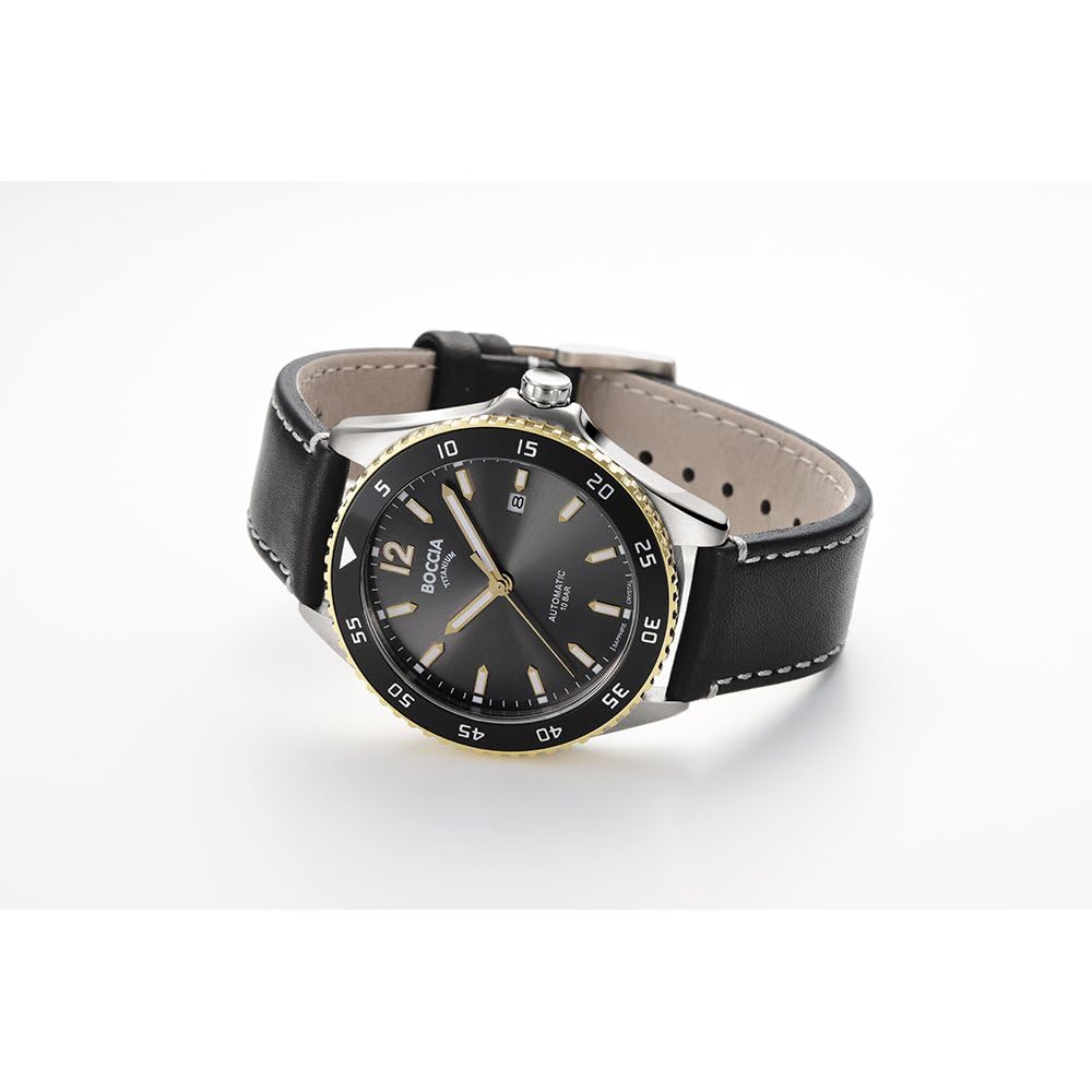 Boccia Titanium Classic Collection 3653-03 Men's Watch with Leather Strap