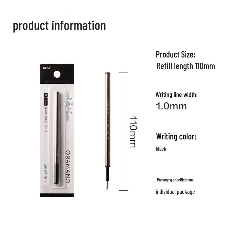 Deli SE9-10 Retractable Gel Pen Refills