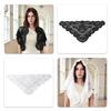 Lenço Bordado Elegante Cobertura Triangular para a Cabeça Lenço Multifuncional Tecido de Poliéster Para Festa de Casamento