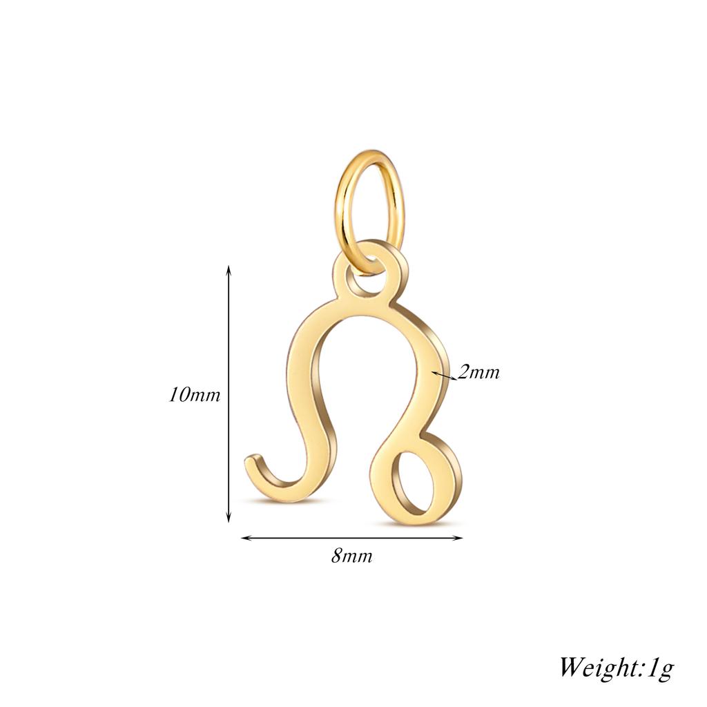 Wholesale 6pcs/lot 12 Constellation Zodiac Charm Pendant Stainless Steel High Quality DIY Jewelry Making Accessories