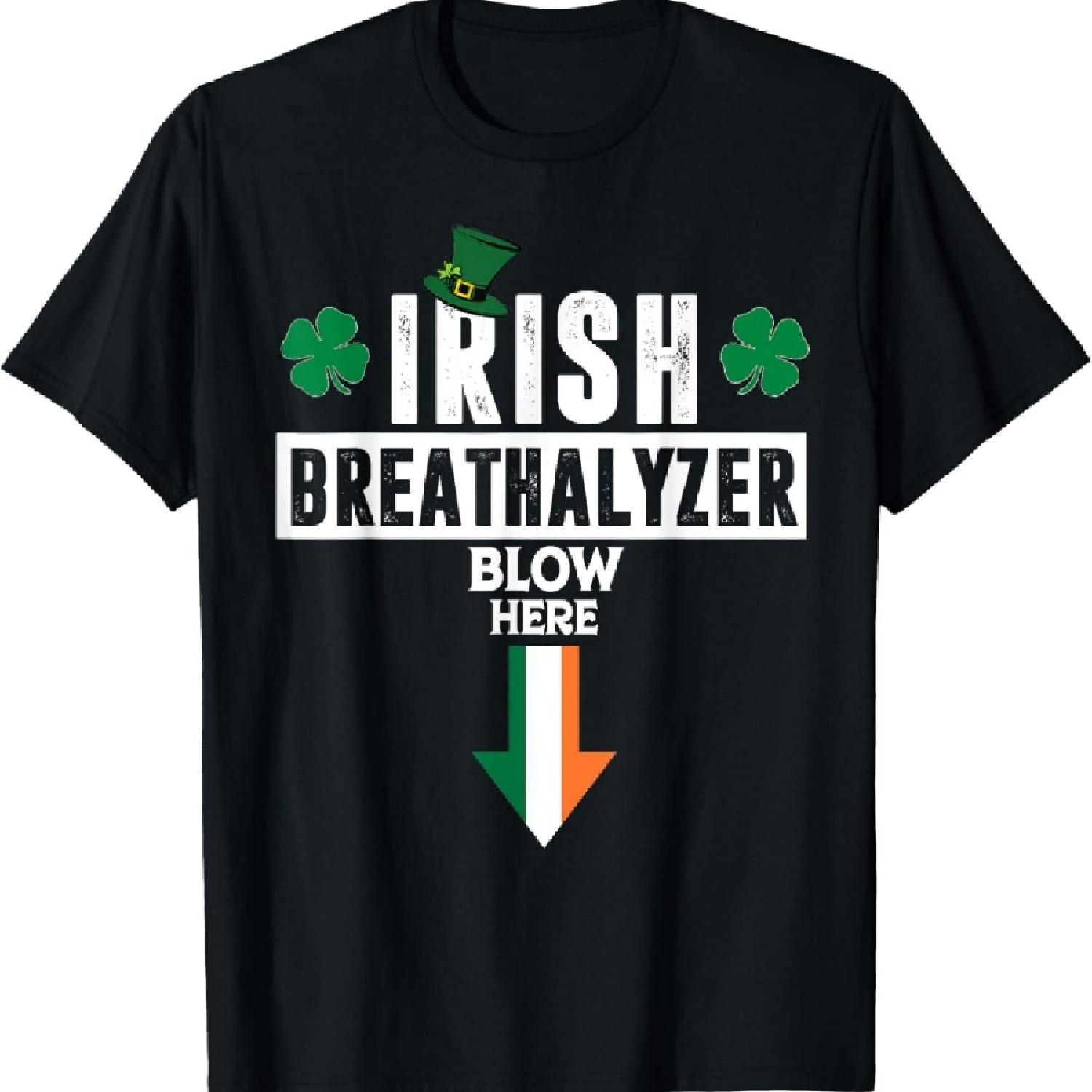 

Забавная ирландская футболка для вечеринки в честь Дня святого Патрика с надписью «Дуйте здесь» XXXXXL чёрный