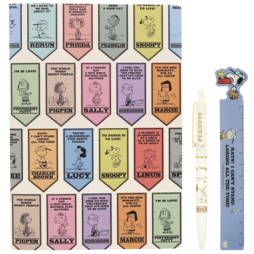 Sunstar Stationery Snoopy Stationery American Style S4731816 Set, 8, Ivory,