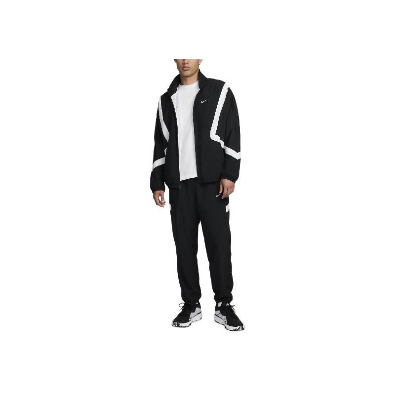 Nike Icon Retro Lightweight Breathable Loose Comfortable Woven Basketball Casual Pants Men Bottoms Black White FZ0251-010
