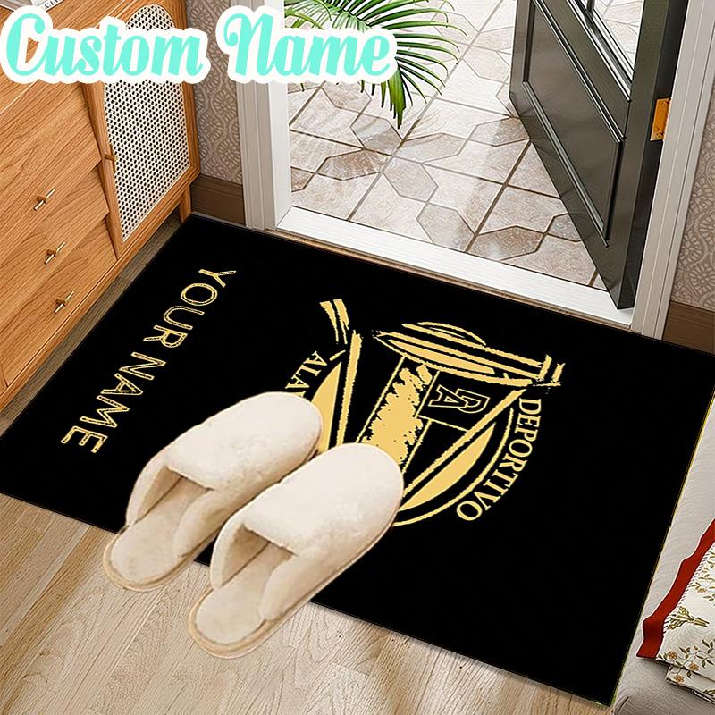 Custom Name Deportivo Alaves Crest Rug Office Rug Chair Mat Non Slip Carpet Rugs for Bedrooms Dining Room Living Room Home Decor gifts