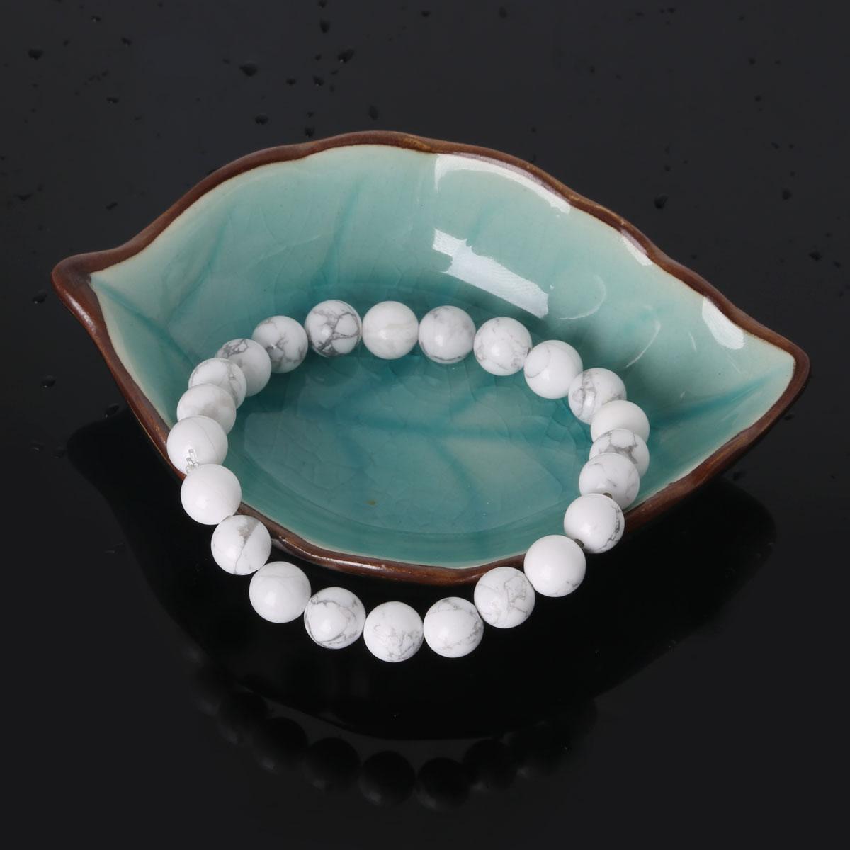 

Щасливі браслети з натурального каменю розміром 19 см для жінок, чоловіків, круглі еластичні ювелірні вироби з бісеру, браслет-браслет 8mm