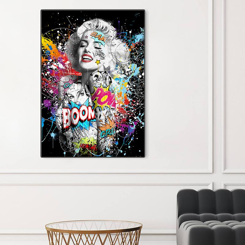 Abstract Portrait Cavans Painting Graffiti Women Posters and Prints Wall Art Picture for Living Room Home Decoration Cuadros