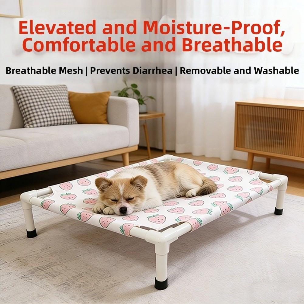 Comfortable Pet Camping Bed Detachable Pet Cool Nest Cat Lounger Cat Elevated Bed  Travel Portable