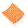 10pcs Bike Wheel Rim Reflective Stickers Waterproof Bicycle Safety Warning Sticker Tape Decoration (Orange)