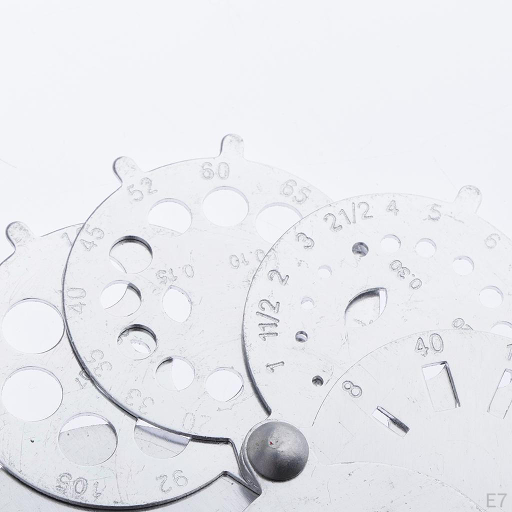 Metal Diamond Gem Measuring Fan 6-8