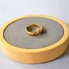 Gold-Plated Irregular Round Ring with Three-Color Zircon - Euro-American Cold Style Niche Design
