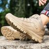 Men Tactical Boots Waterproof Climbing Shoes Army Lace Up Outdoor Plus Size Male Motorcycle Hiking Shoes Breathable Casual Brand