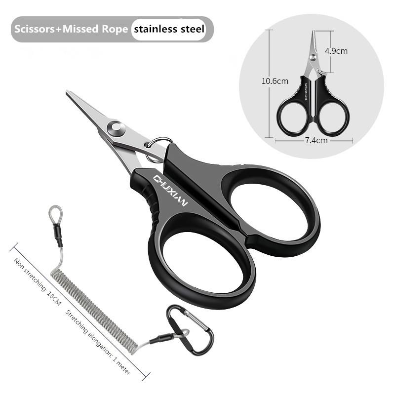 Foarfece de Pescuit din Oțel Inoxidabil Acoperit cu Titan Pense Pentru Tăiat Fir PE Împletit Tăietor Pense Instrument Accesorii Pescuit la Crap