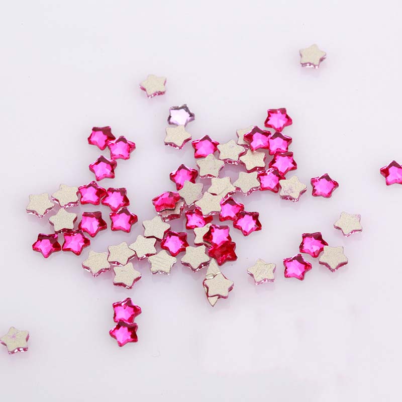 Diy Nail Art Sticker Flat Back Crystal Rhinestones Star Shape Craft Shiny Embellishment Phone Case Decorative Glue-on CZ Diamond