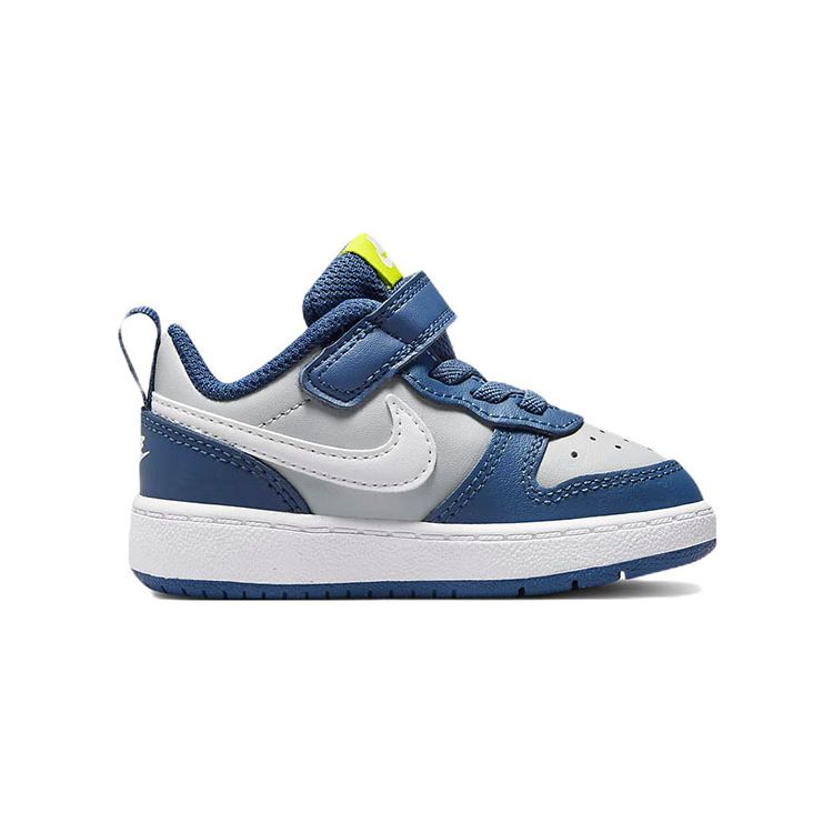 Nike Court Borough Low TD Grey Fog Mystic Navy Baby Sneakers Atomic-Green White BQ5453-016