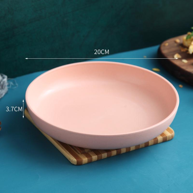 

Большая пластиковая обеденная тарелка в скандинавском стиле - Простой, элегантный и глубокий дизайн для дома и в подарок розовый