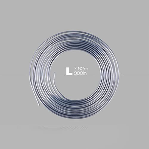 POPETPOP Brake Pipe, Zinc Pipe, Soft Pipe, 3/16" ID, 762cm Length, Tube Kit, 30 Pieces (Set of 2), Silver/Golden, 762x0.47cm