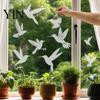 Dekorative Fensteraufkleber Weiße Kolibris Aufkleber gegen Vogelkollisionen, Anti-Kollisions-Haftfolien Aufkleber, Schlag Indoor Blendungsreduzierung Prävention Glas