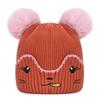NORTHWOOD Children's Cute Cartoon Fur Ball Knitted Hat Winter Cold-proof Warm Baby Kids Woolen Hat for Boys Girls Beanies Hat