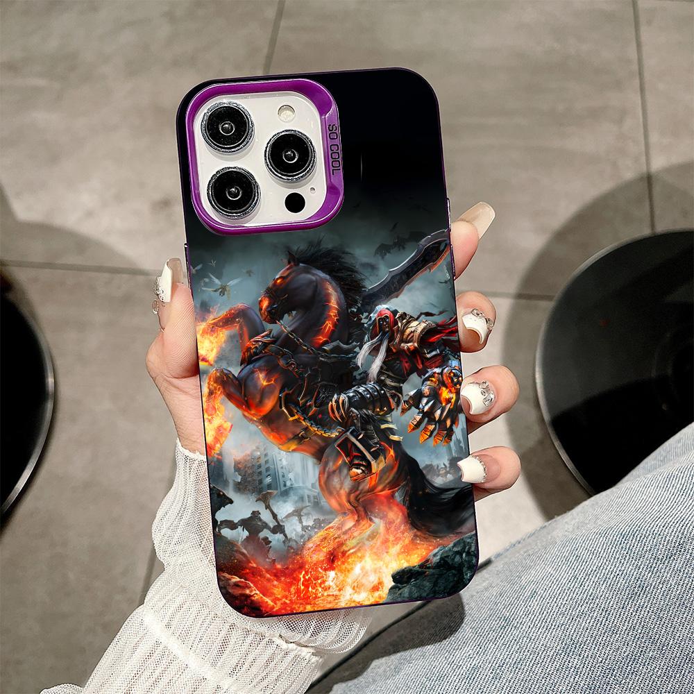 Game Darksiders Mobile Phone Case for iPhone 17 16 15 14 13 12 11 X XR XS 8 7 Air Pro Max Plus Purple Translucent Colorful Cover