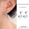 S925 Sterling Silver Heart Back-Hanging Two-Way Stud Earrings for Women - 2026 Trendy High-End Style