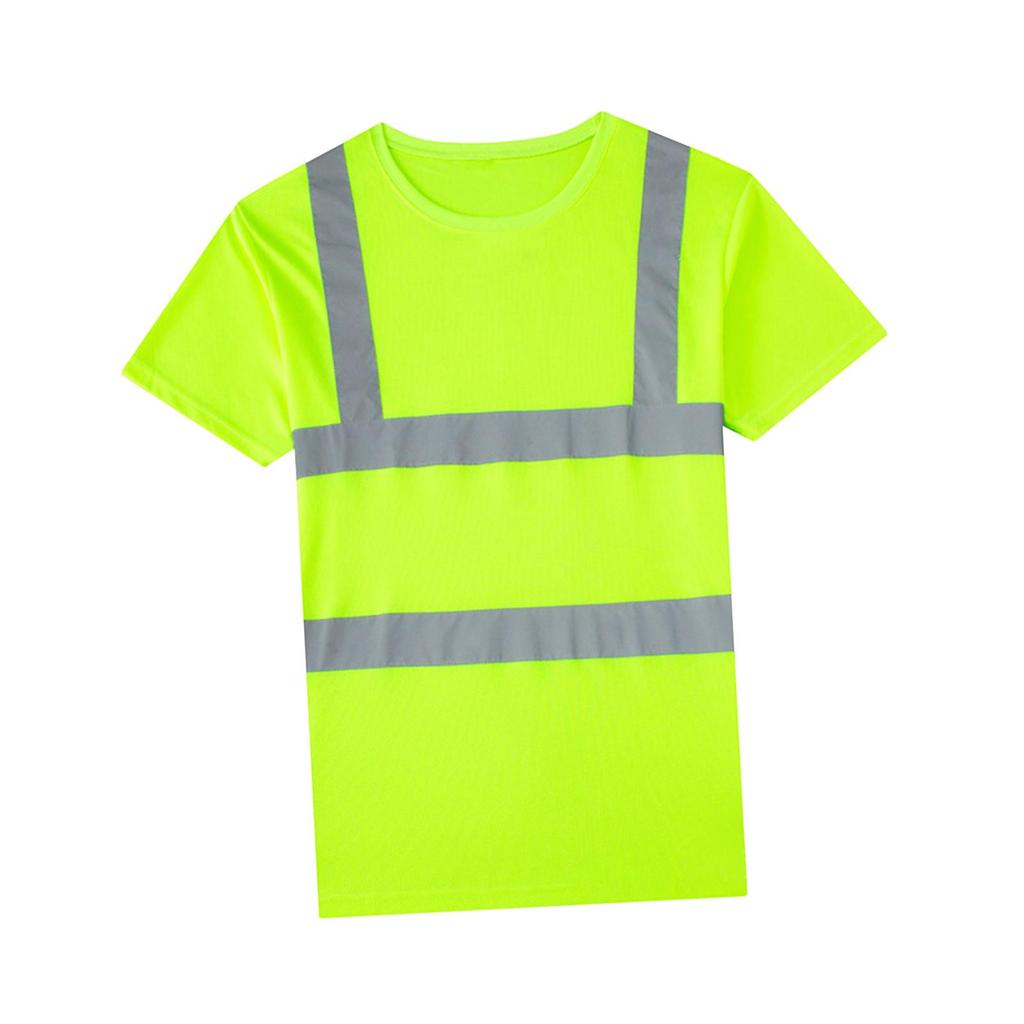 T Shirt High Visibility Short Sleeve Work Reflective Breathable Quick Dry Unisex Apparel
