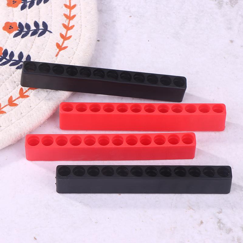 4 buc Suport pentru biți de șurubelniță cu 10/12 găuri Organizator din cauciuc moale Hex 1/4 inch Cap șurubelniță Stand/Etui pentru biți de burghiu Instrument electric