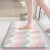 Bunter Druck Schwamm Badezimmer Kaschmir Verdickungsmatte Bad Rutschfeste Teppiche Waschbecken Badewanne Boden Teppich Duschraum Fußmatte Memory-Schaum 3D-Pad