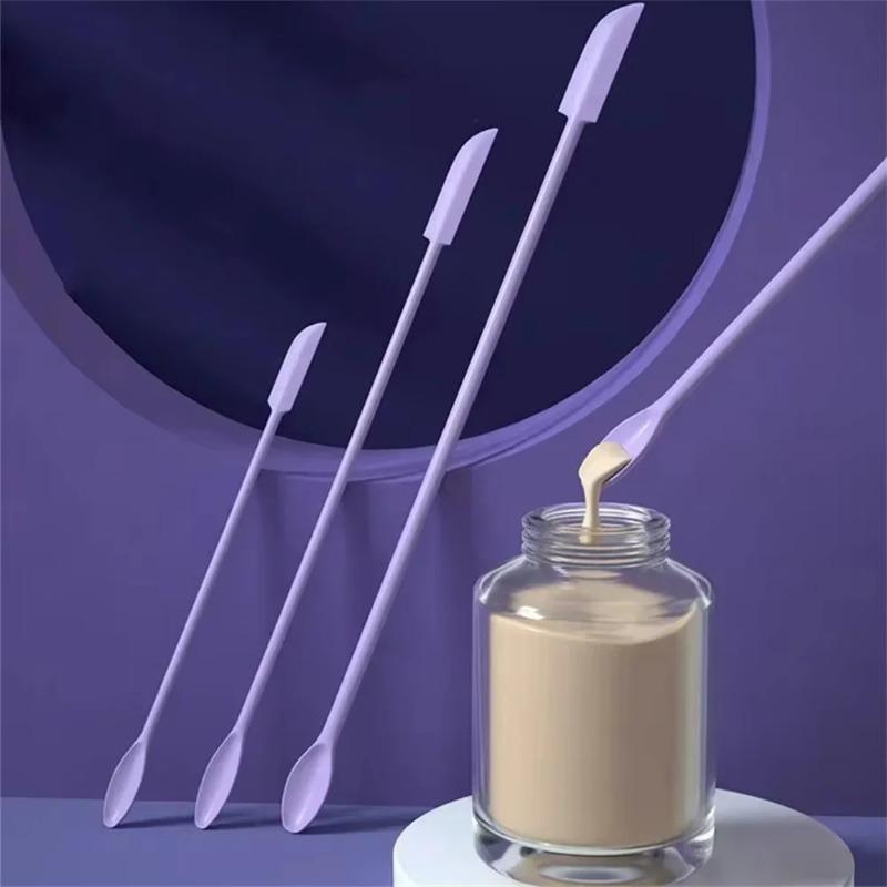 3pcs Mini Silicone Double Scraper Emulsion Mask Spatula Cosmetic Scoop Kitchen Tool Bottle Jam Spatula